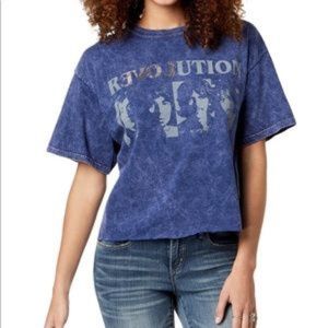 True Vintage Revolution Beatles Crop Top NWT Sz S